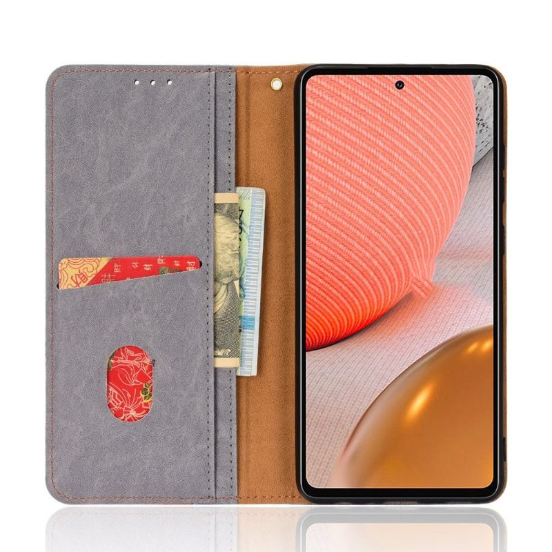 Folio-hoesje voor Samsung Galaxy A52 5G / A52 4G / A52s 5G Retro Kunstleer