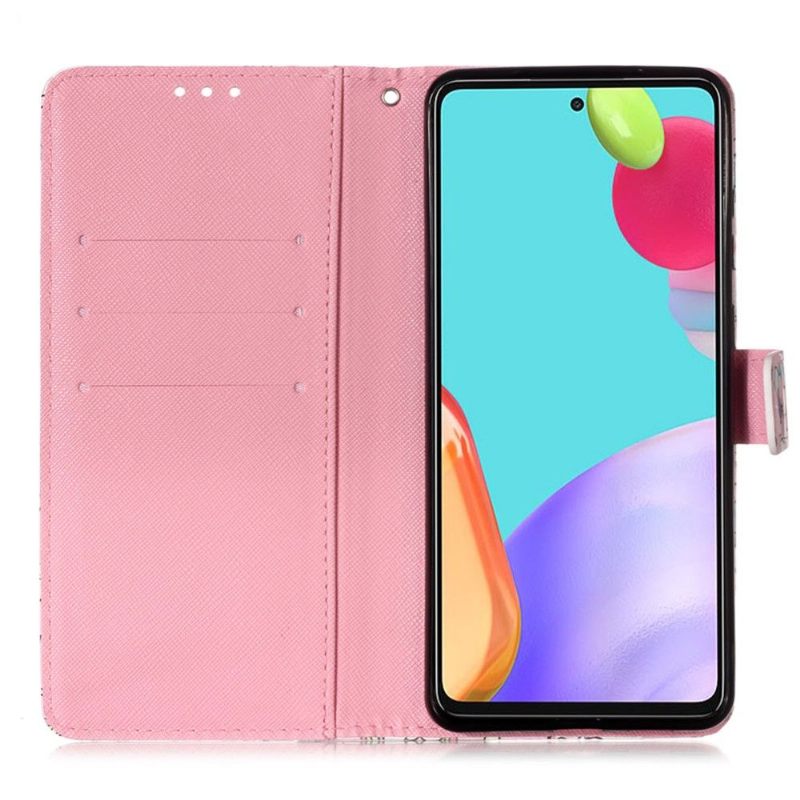 Folio-hoesje voor Samsung Galaxy A52 5G / A52 4G / A52s 5G Romantiek Vlinders