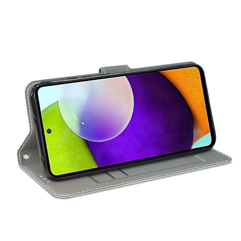 Folio-hoesje voor Samsung Galaxy A52 5G / A52 4G / A52s 5G Roze Vlinders