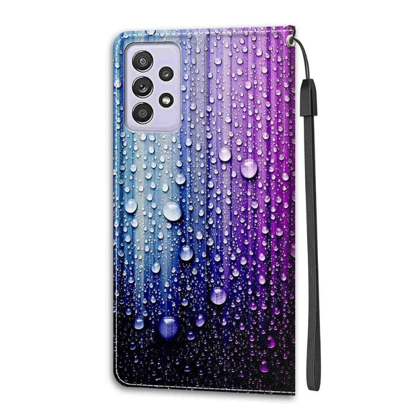 Folio-hoesje voor Samsung Galaxy A52 5G / A52 4G / A52s 5G Waterdruppels