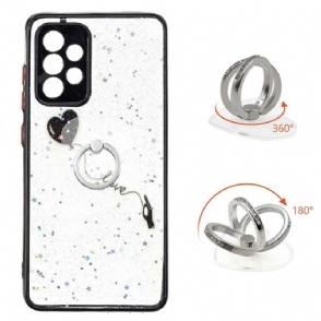 Hoesje voor Samsung Galaxy A52 5G / A52 4G / A52s 5G Vliegende Hartballon Met Ring