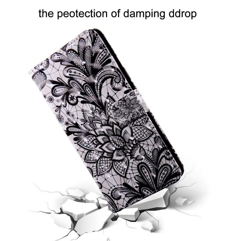 Leren Hoesje voor Samsung Galaxy A52 5G / A52 4G / A52s 5G Bescherming Bloemenkant