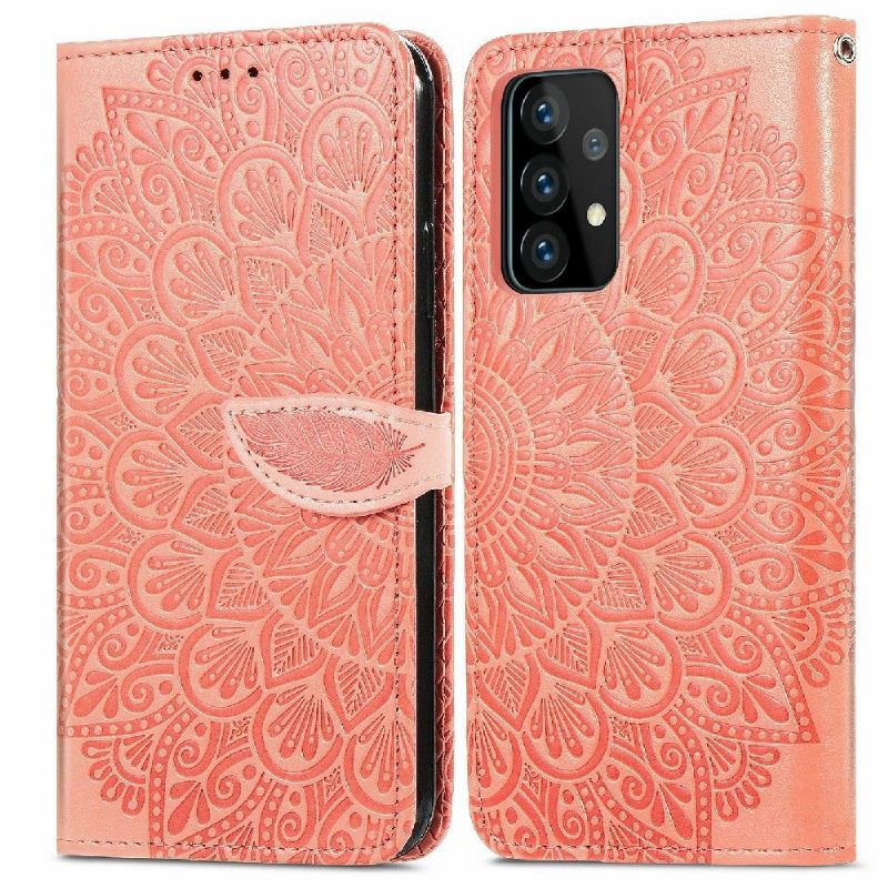 Leren Hoesje voor Samsung Galaxy A52 5G / A52 4G / A52s 5G Bescherming Mandalablad