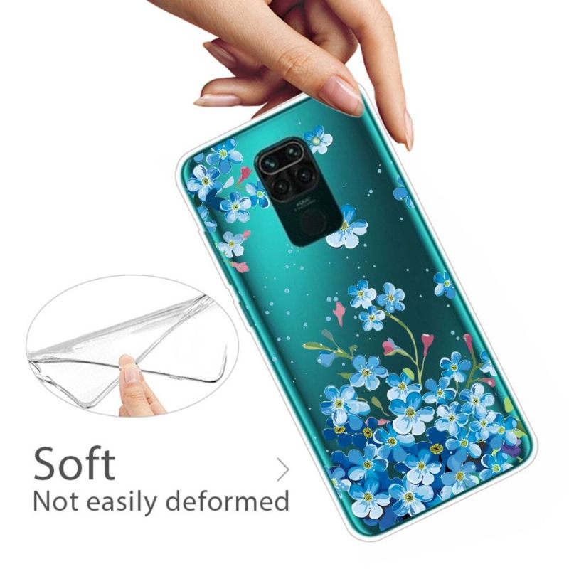 Hoesje voor Xiaomi Redmi Note 9 Anti-fall Blauwe Bloemen