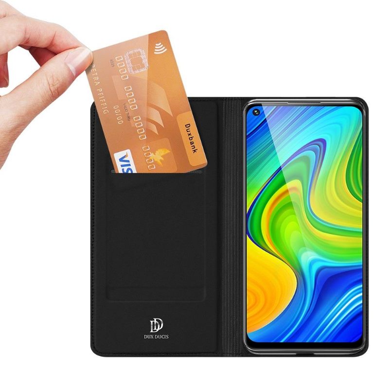 Leren Hoesje voor Xiaomi Redmi Note 9 Bescherming Satijnen Coating