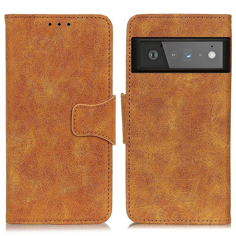 Case voor Google Pixel 6 Pro Bescherming Edouard Kunstleer Vintage