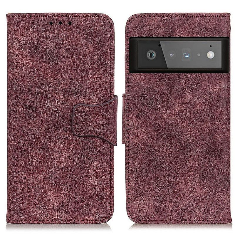 Case voor Google Pixel 6 Pro Bescherming Edouard Kunstleer Vintage