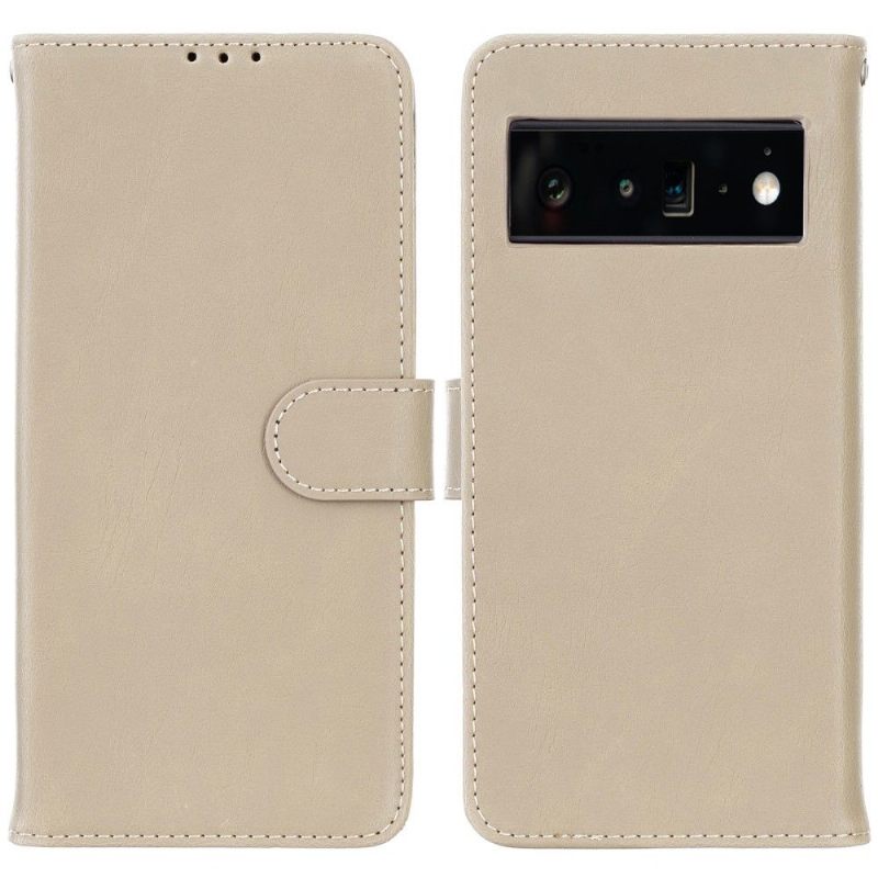 Case voor Google Pixel 6 Pro Folio-hoesje Retro Kunstleer Folio