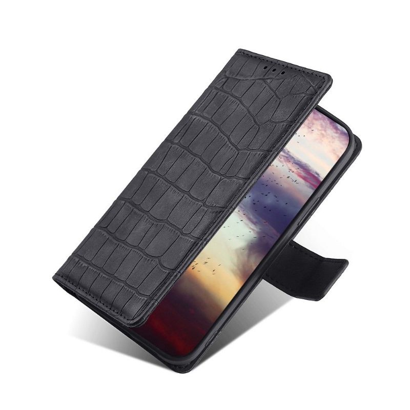 Flip Case voor Google Pixel 6 Pro Ana Faux Krokodillenleer