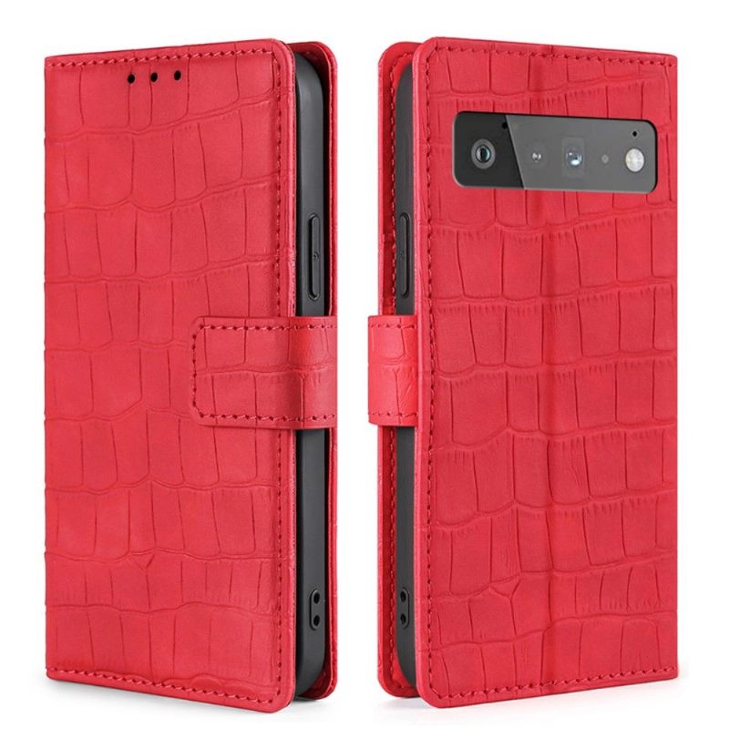 Flip Case voor Google Pixel 6 Pro Ana Faux Krokodillenleer