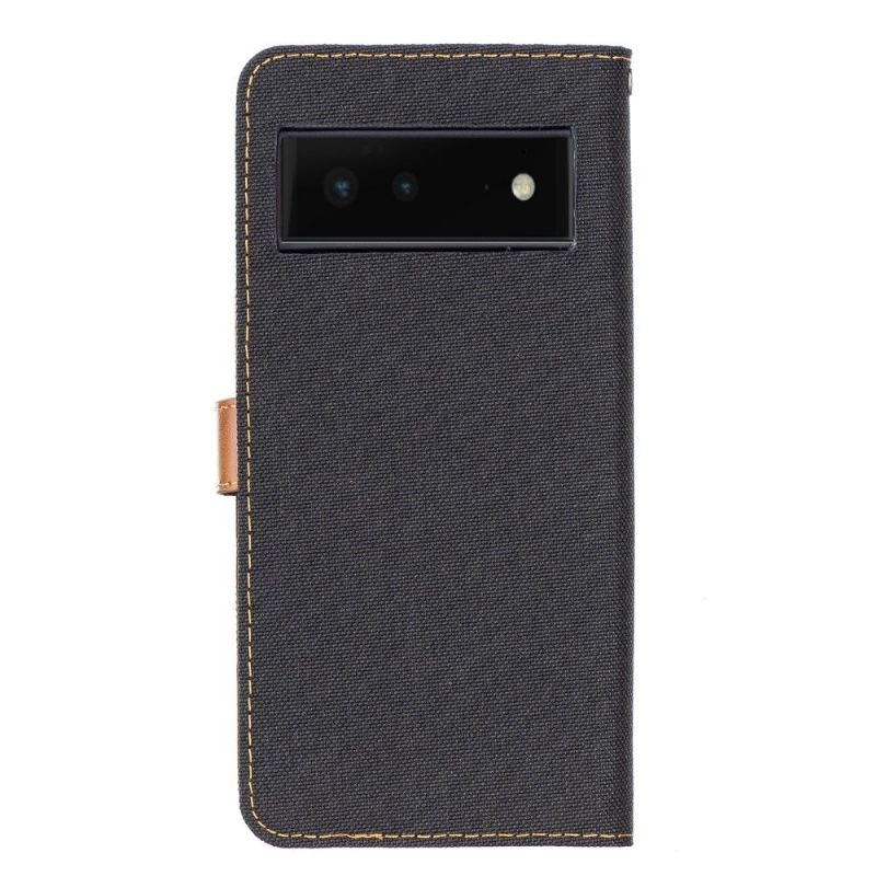 Folio-hoesje voor Google Pixel 6 Pro Anti-fall Canvaseffect Oxford