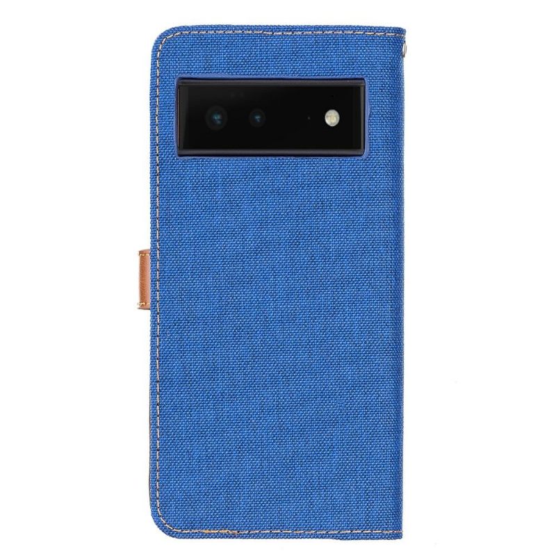 Folio-hoesje voor Google Pixel 6 Pro Anti-fall Canvaseffect Oxford