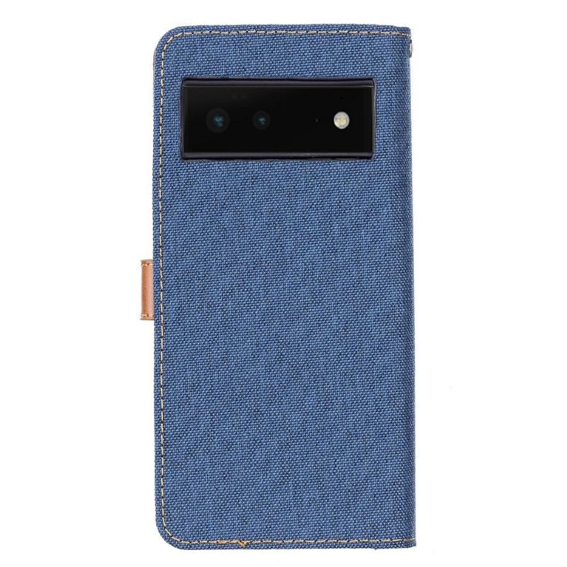 Folio-hoesje voor Google Pixel 6 Pro Anti-fall Canvaseffect Oxford