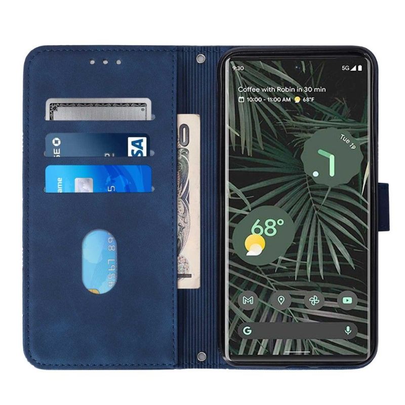 Folio-hoesje voor Google Pixel 6 Pro Geometrisch Ontwerp Leereffect