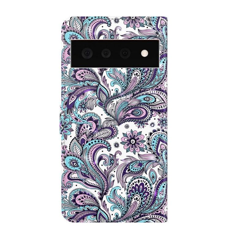 Folio-hoesje voor Google Pixel 6 Pro Paisley Bloem