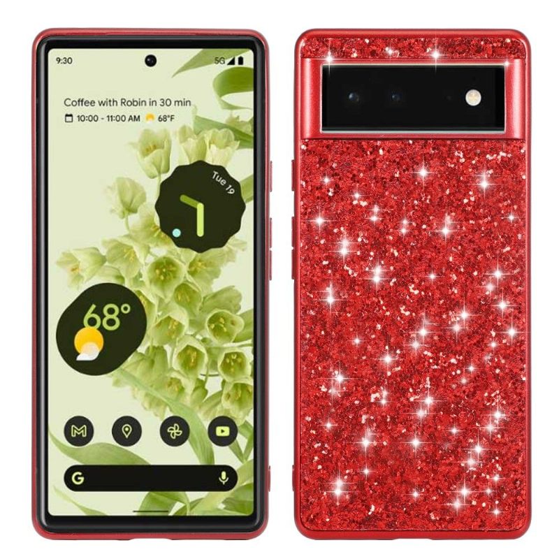 Hoesje voor Google Pixel 6 Pro Glamoureuze Pailletten