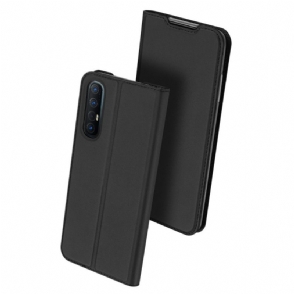 Folio-hoesje voor Oppo Find X2 Neo Satijnen Coating