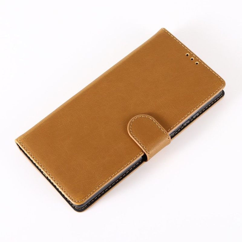 Cover voor Samsung Galaxy Note 20 Ultra Folio-hoesje Retro Leereffect