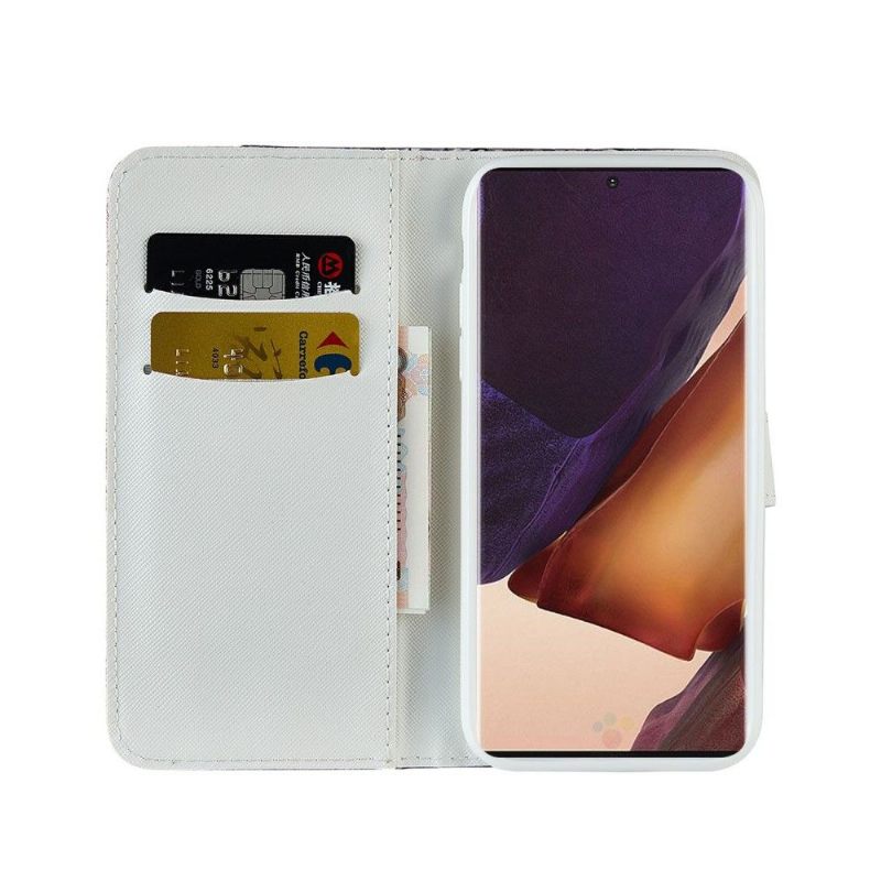 Cover voor Samsung Galaxy Note 20 Ultra Glamour Pailletten Met Krokodileffect