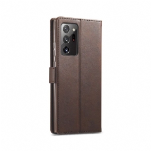 Cover voor Samsung Galaxy Note 20 Ultra Portemonnee Leren Leren Portemonnee Met Tommy-effect