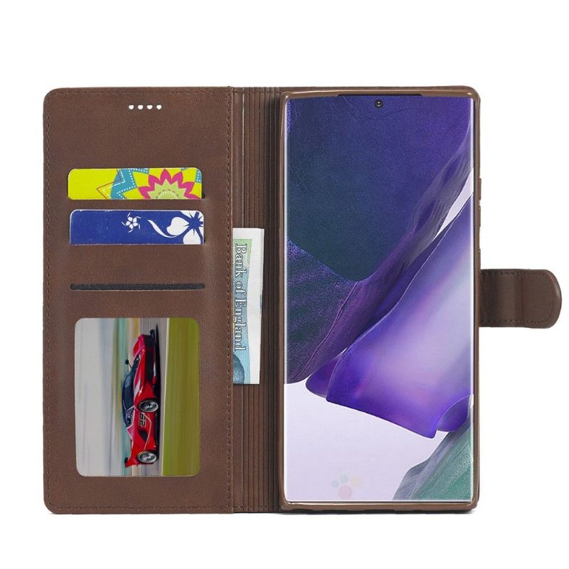 Cover voor Samsung Galaxy Note 20 Ultra Portemonnee Leren Leren Portemonnee Met Tommy-effect