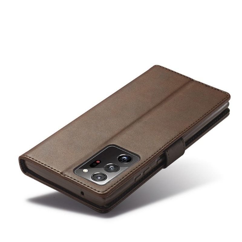 Cover voor Samsung Galaxy Note 20 Ultra Portemonnee Leren Leren Portemonnee Met Tommy-effect