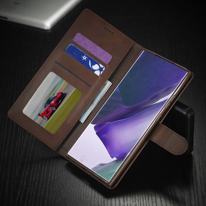 Cover voor Samsung Galaxy Note 20 Ultra Portemonnee Leren Leren Portemonnee Met Tommy-effect