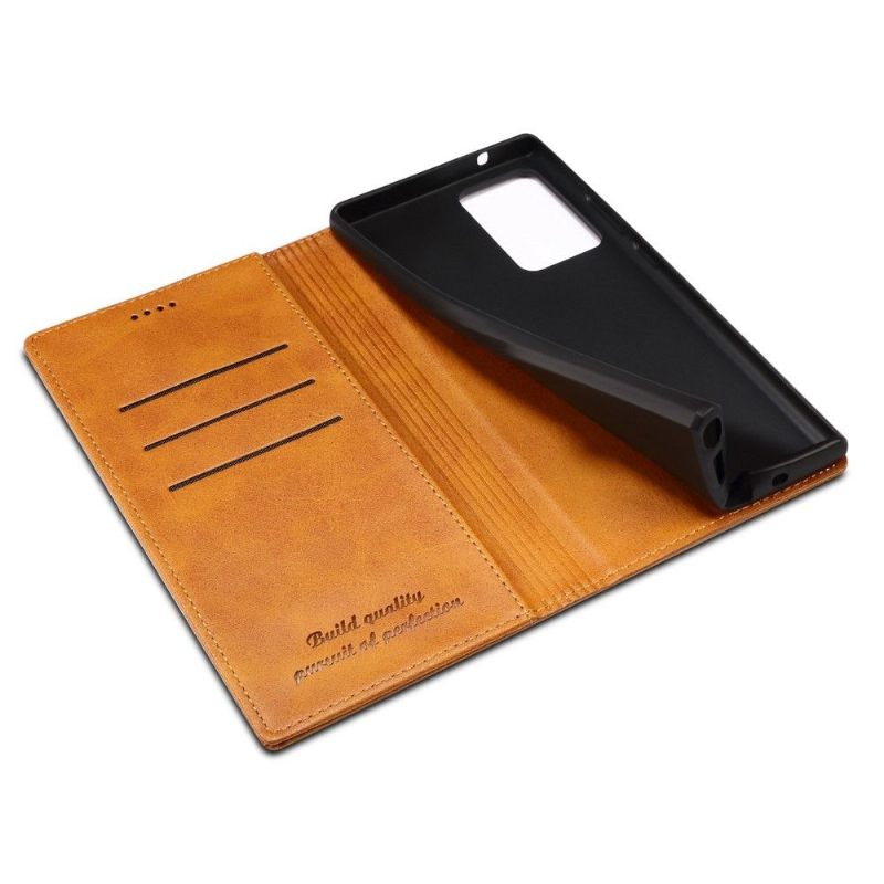 Folio-hoesje voor Samsung Galaxy Note 20 Ultra Anti-fall Folio Flip Style Leer