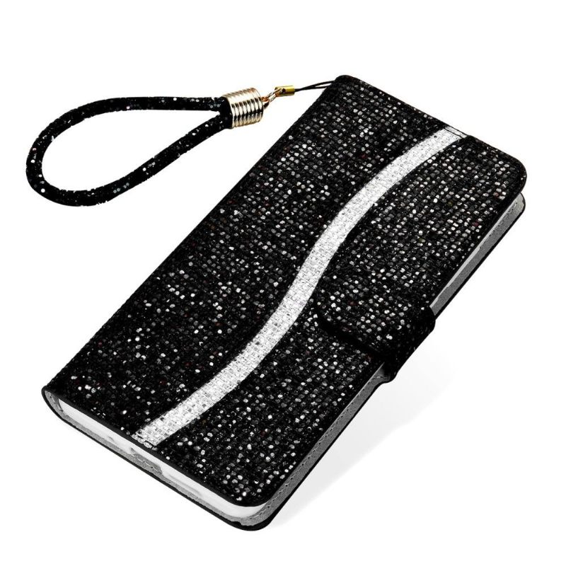 Folio-hoesje voor Samsung Galaxy Note 20 Ultra Anti-fall Glitterkaarthouder