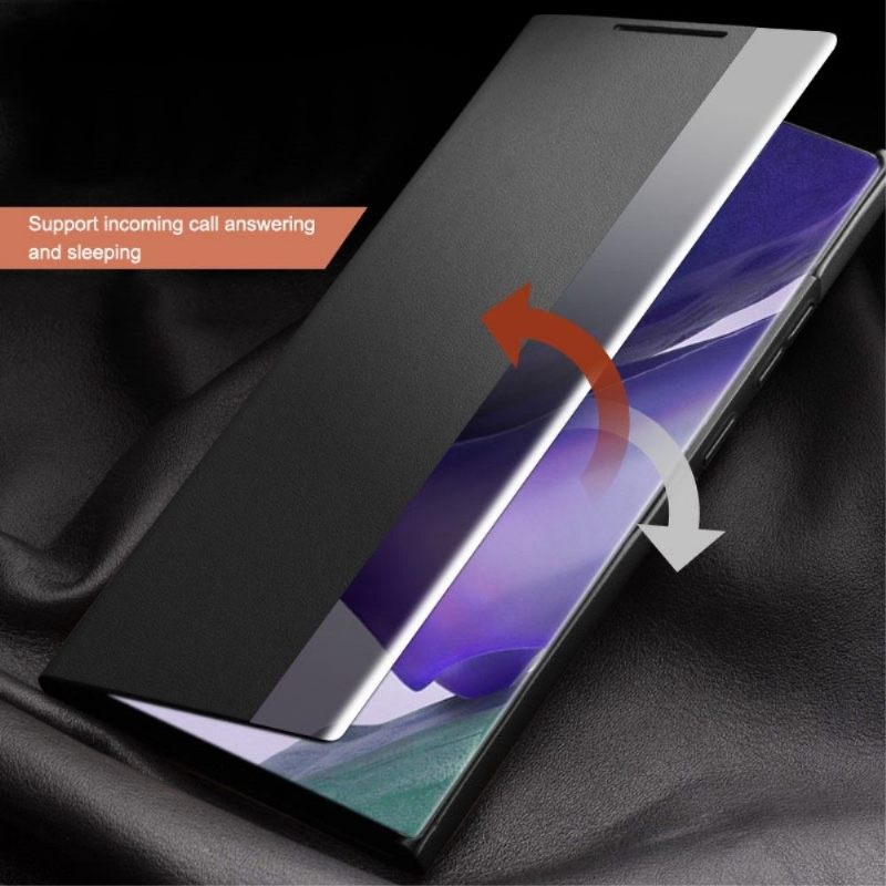 Folio-hoesje voor Samsung Galaxy Note 20 Ultra Anti-fall Leren Raam