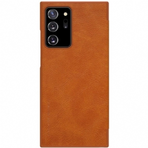 Folio-hoesje voor Samsung Galaxy Note 20 Ultra Qin Ledereffect - Havana