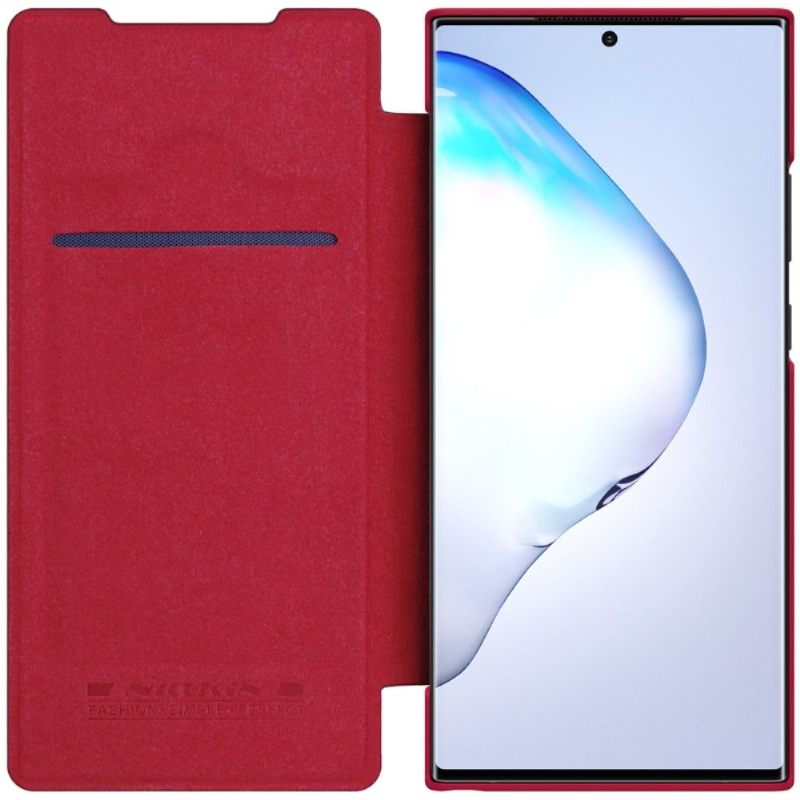 Folio-hoesje voor Samsung Galaxy Note 20 Ultra Qin Ledereffect - Rood