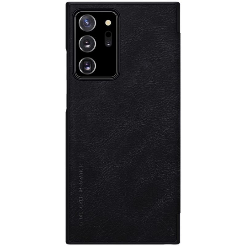 Folio-hoesje voor Samsung Galaxy Note 20 Ultra Qin Ledereffect - Zwart