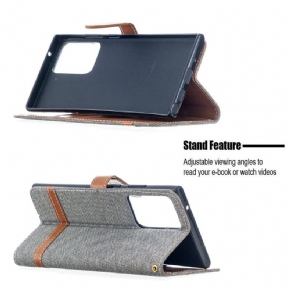 Folio-hoesje voor Samsung Galaxy Note 20 Ultra Stoffen Bekleding