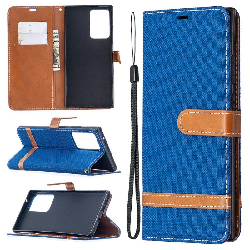 Folio-hoesje voor Samsung Galaxy Note 20 Ultra Stoffen Bekleding