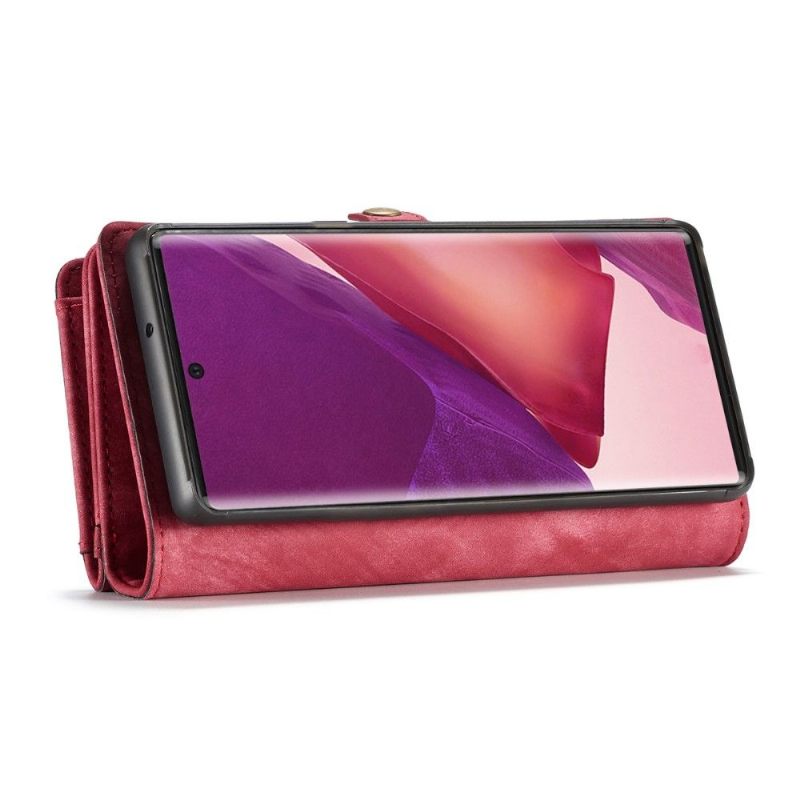 Hoesje Flip Case voor Samsung Galaxy Note 20 Ultra 2 in 1 Rood Groen