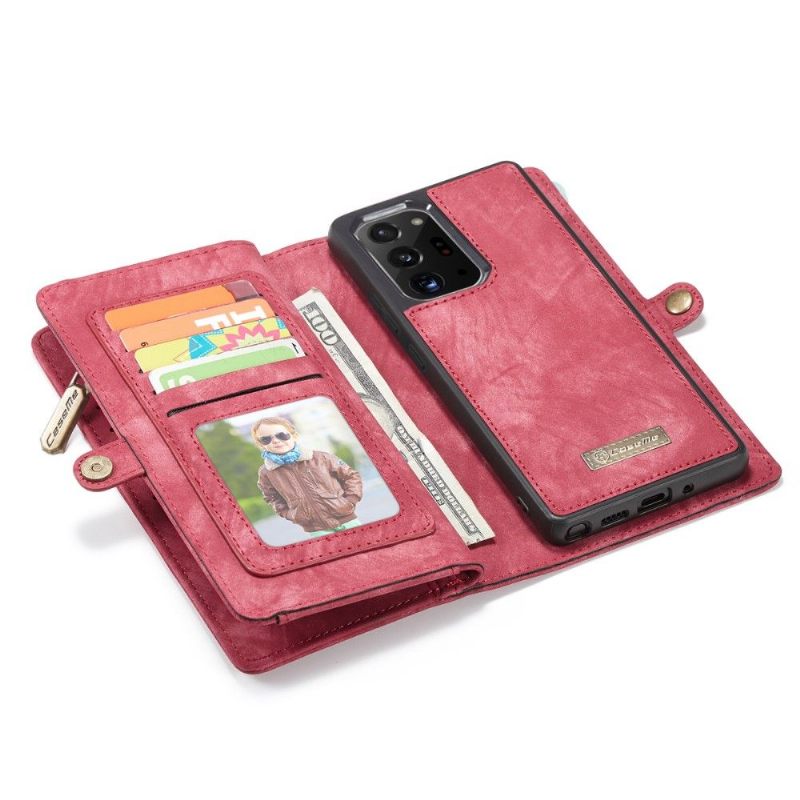 Hoesje Flip Case voor Samsung Galaxy Note 20 Ultra 2 in 1 Rood Groen