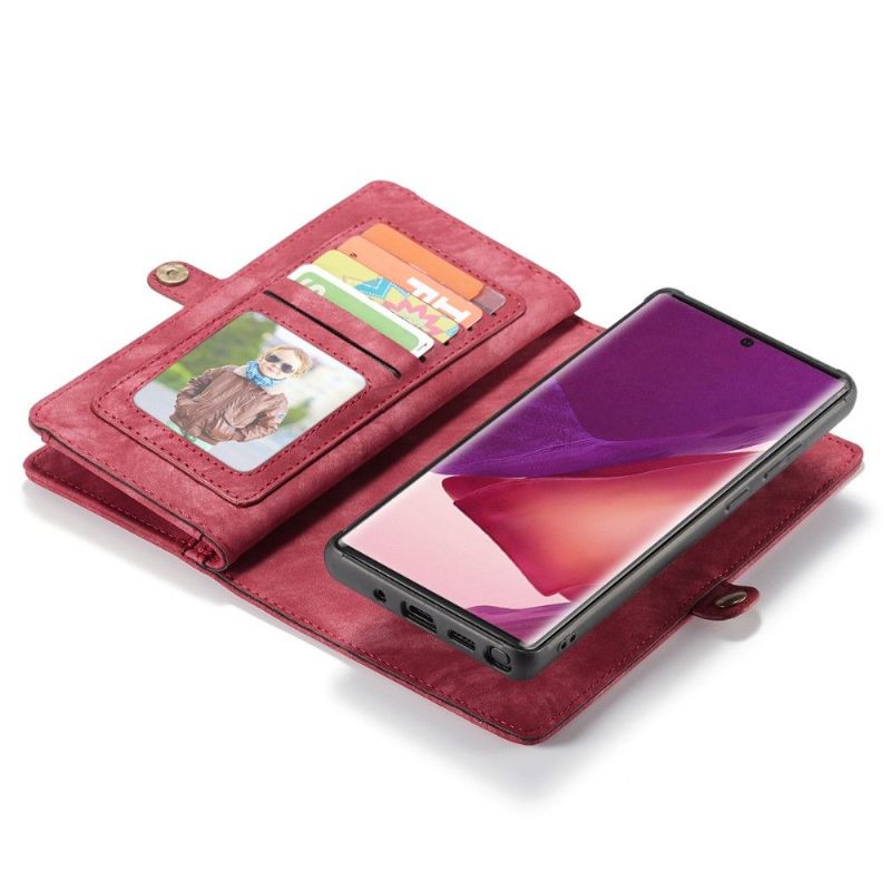 Hoesje Flip Case voor Samsung Galaxy Note 20 Ultra 2 in 1 Rood Groen