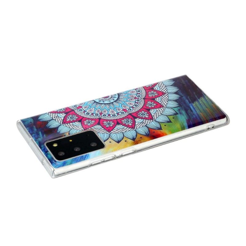 Hoesje voor Samsung Galaxy Note 20 Ultra Lichtgevende Kleurrijke Mandala