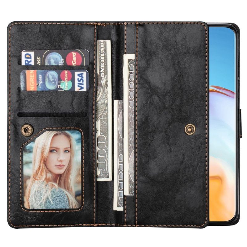 Folio-hoesje voor Huawei P40 Retro Stijl Multi Compartimenten