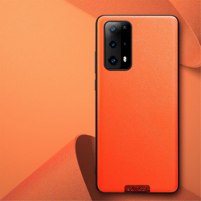 Hoesje voor Huawei P40 Anti-fall Kleur Stijl Leer Effect