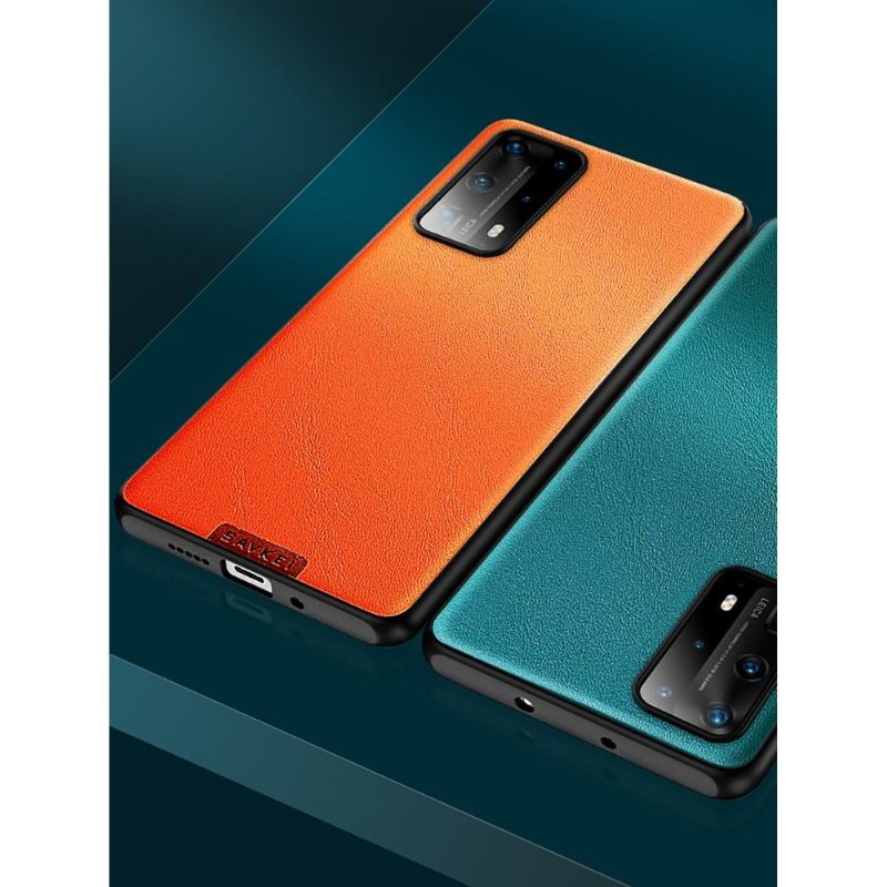 Hoesje voor Huawei P40 Anti-fall Kleur Stijl Leer Effect