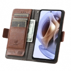 Flip Case voor Motorola Moto G31 / Moto G41 Folio-hoesje Zakelijk Omdraaien