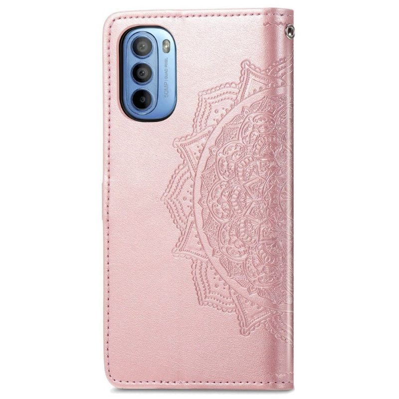 Flip Case voor Motorola Moto G31 / Moto G41 Mandala-reliëf In Kunstleer