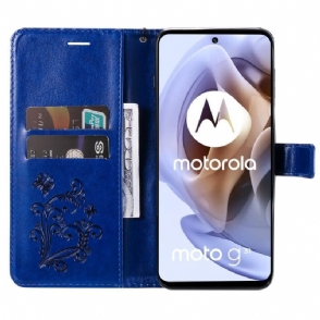 Folio-hoesje voor Motorola Moto G31 / Moto G41 Ondersteuningsfunctie Vlinders
