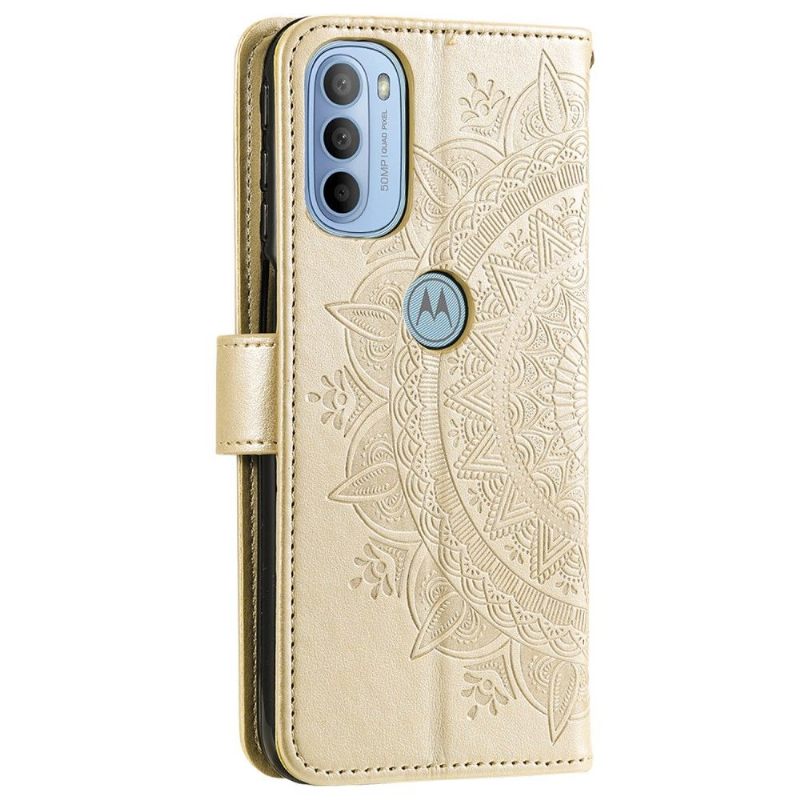 Leren Hoesje voor Motorola Moto G31 / Moto G41 Bescherming Zon Mandala