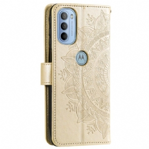 Leren Hoesje voor Motorola Moto G31 / Moto G41 Bescherming Zon Mandala