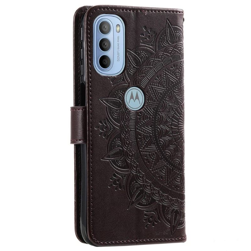 Leren Hoesje voor Motorola Moto G31 / Moto G41 Bescherming Zon Mandala