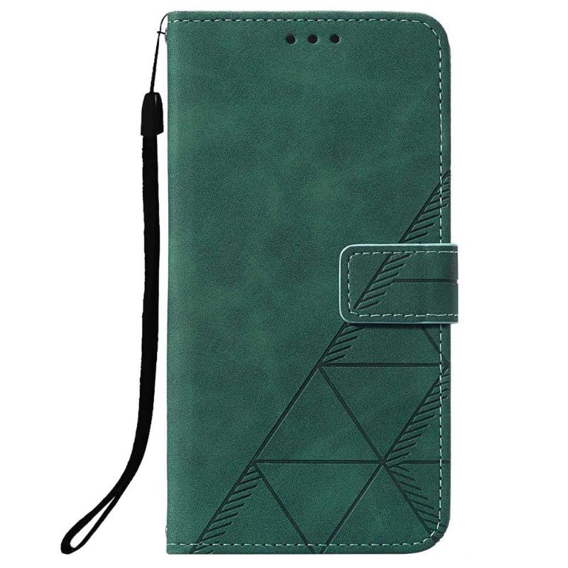 Leren Hoesje voor Motorola Moto G31 / Moto G41 Geometrisch Ontwerp Leereffect