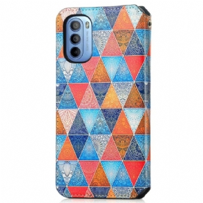 Leren Hoesje voor Motorola Moto G31 / Moto G41 Mandala Caleidoscoop